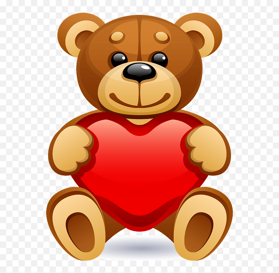Teddy Bear With Heart Clipart Free Download Transparent - Transparent Teddy Bear For Day Emoji,Hearts Clipart