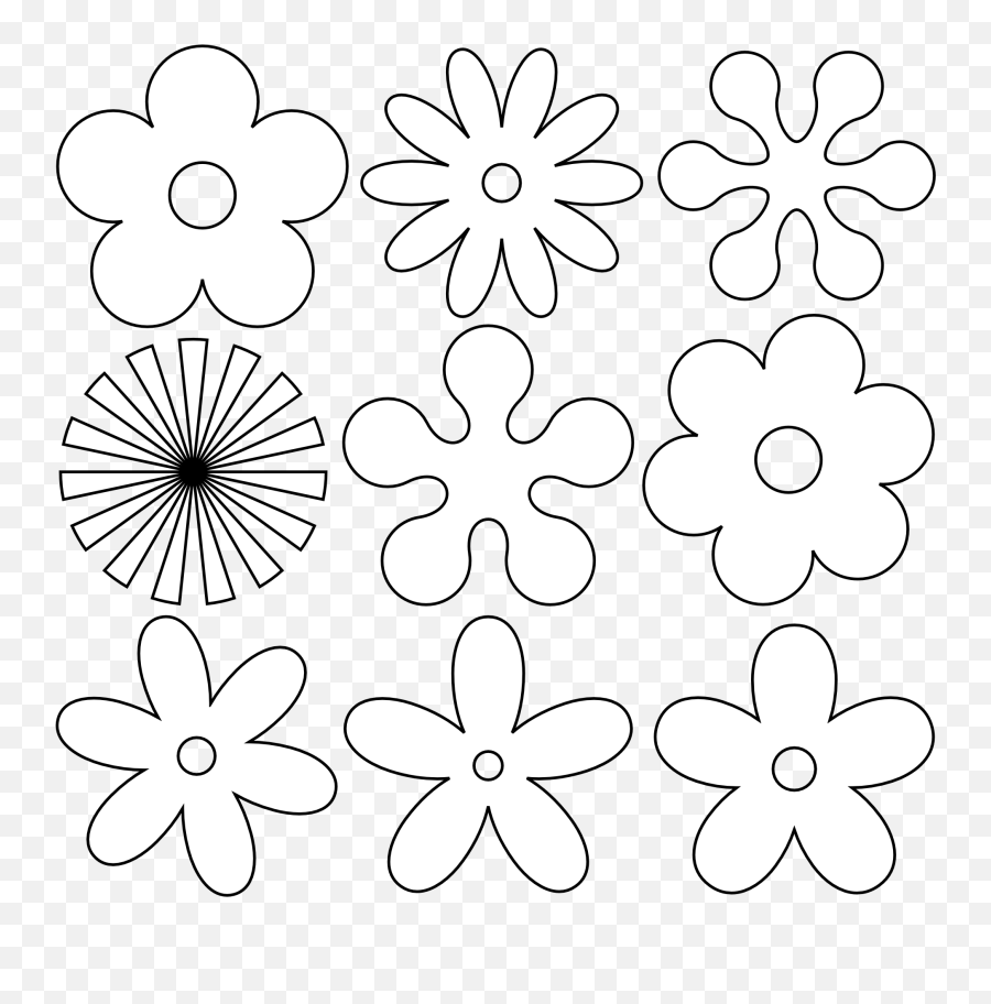Retro Flower Ornaments Black White Flora Clipartist - Clip Decorative Emoji,Flower Clipart Black And White