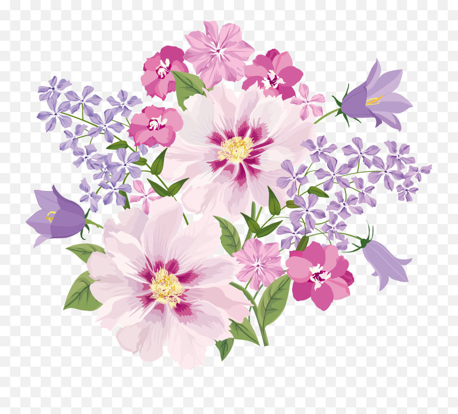 Library Of Purple Flower Bouquet Picture Stock Png Files - Bouquet De Fleurs Cartes Emoji,Purple Flower Clipart