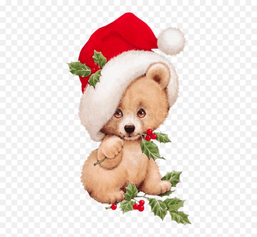 Free Png Christmas Bear With Mistletoe - Christmas Day Emoji,Mistletoe Transparent