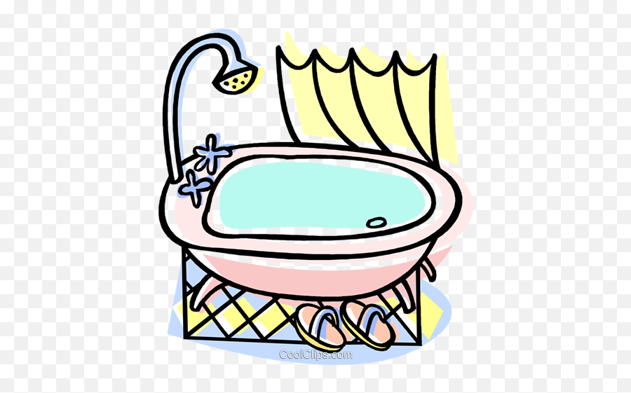 Bathroom Tub Royalty Free Vector Clip - Vasca Da Bagno Clipart Emoji,Bathroom Clipart
