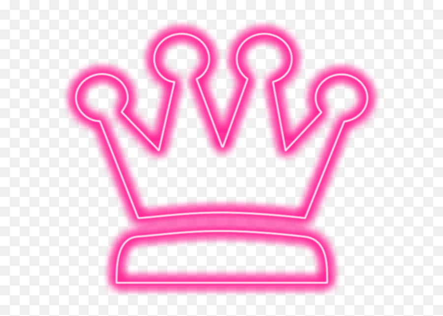 Crown Pink Pinkcrown Sticker By Sugakookiesandtae - Crown Neon Png Emoji,Neon Lights Png