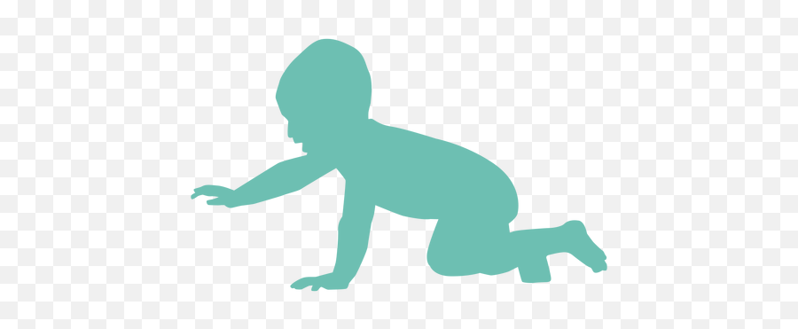 Baby Child Toddler Kid Silhouette - Bebes Gateando Animado Sin Png Emoji,Toddler Png