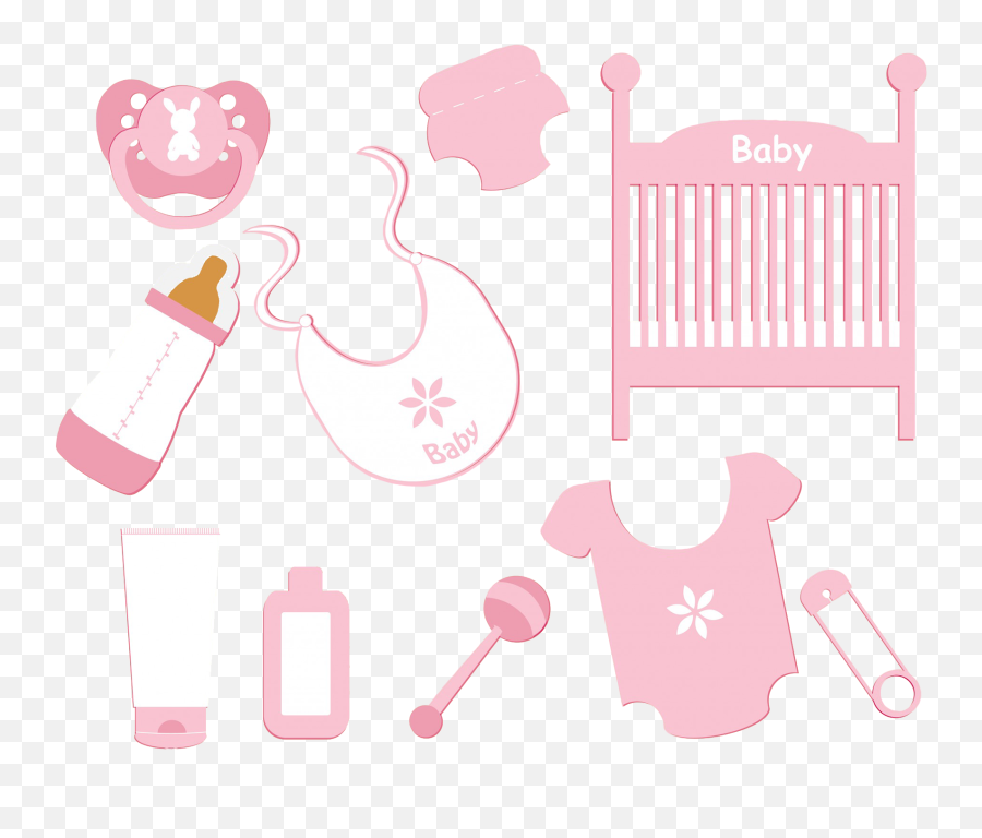 Baby Clipart - Baby Girl Baby Accessories Clipart Emoji,Fun Frame Clipart