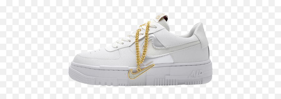 Nike Wmns Air Force 1 Pixel Gold Chain - Yesfootwear Emoji,Gold Chain Transparent