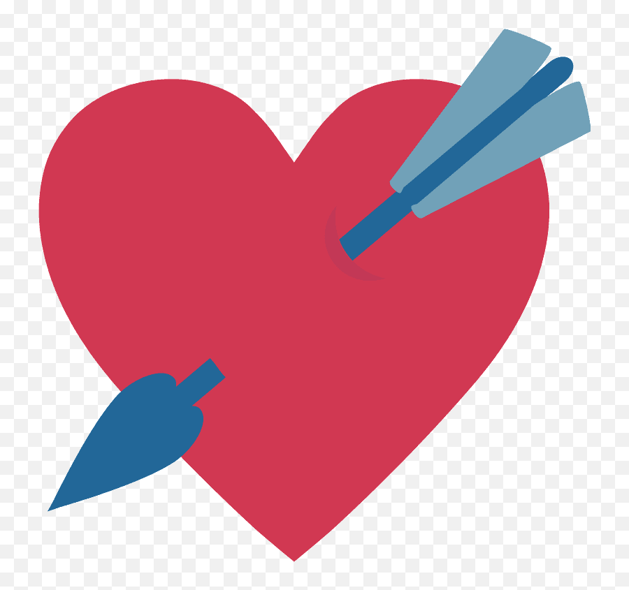 Heart With Arrow Emoji Clipart Free Download Transparent,Arrow Heart Clipart