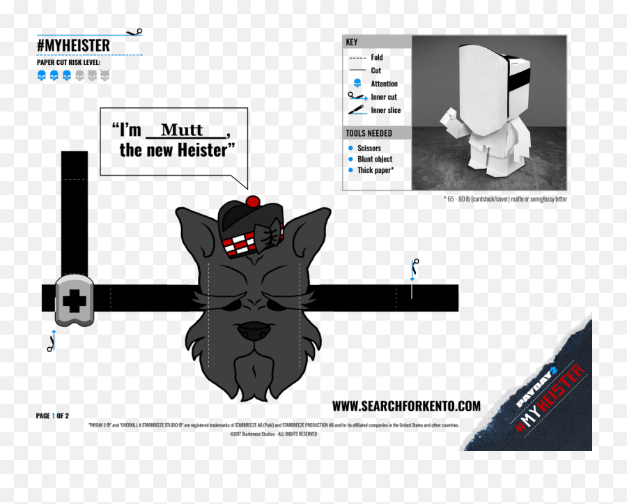 Download Hd Fold Your Own Paperheister - Payday 2 Myheister Emoji,Payday 2 Logo