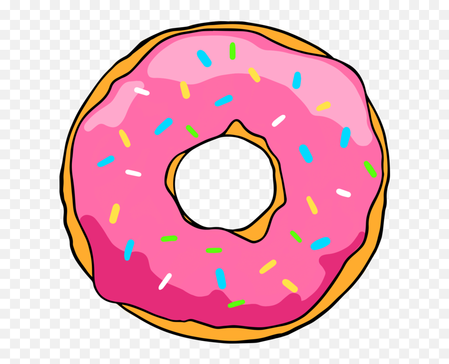 Download Hd Simpsons Donut Png Transparent Png Image - Girly Emoji,Donut Png