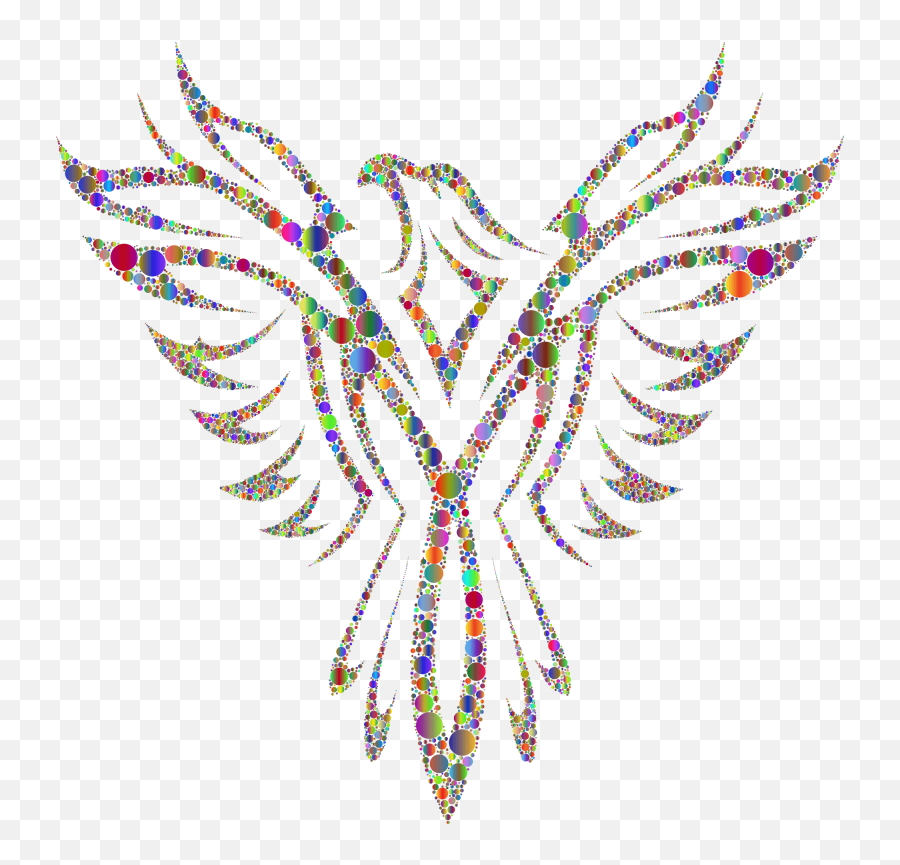 Phoenix Line Art Circles Polyprismatic U2013 Free Svg Clipart - Phoenix Logo Clipart Svg Emoji,Phoenix Clipart
