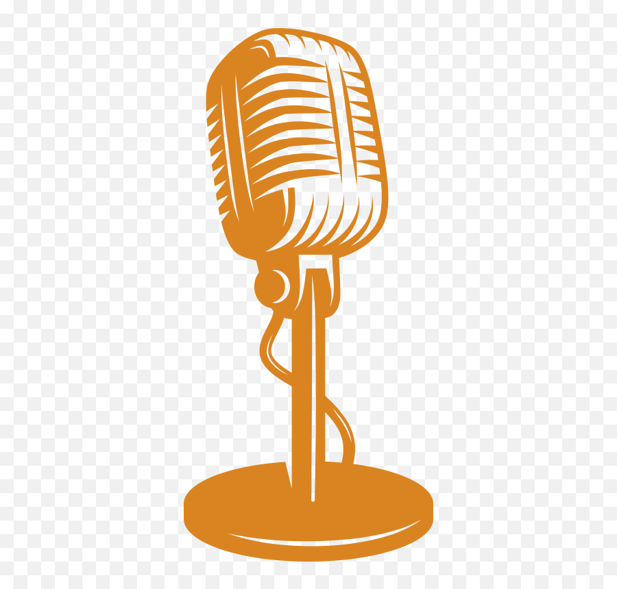 Microphone Clipart Talk Show - Vintage Microphone Vector Emoji,Microphone Clipart