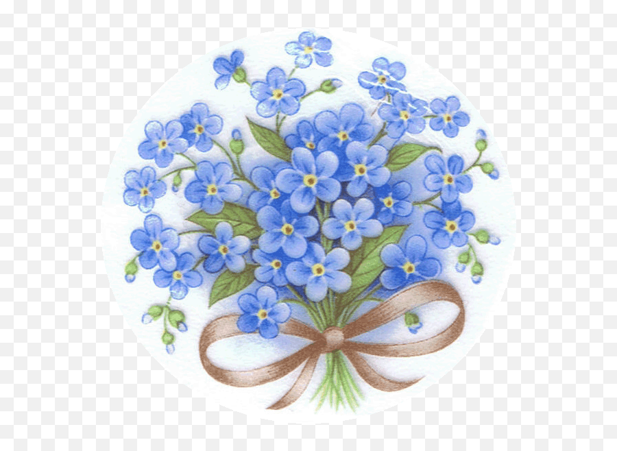 Forget Me - Blue Bouquet Of Flowers Clipart Emoji,Forget Me Not Flowers Clipart