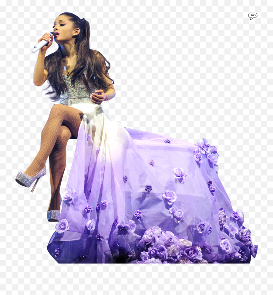 Download Ariana Grande Singing On Stage Png Image For Free - Imagenes Ariana Grande Png Emoji,Ariana Grande Png