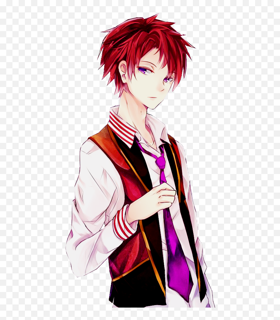 Aesthetic Anime Boy Png Transparent - Red Anime Boy Transparent Emoji,Anime Boy Png