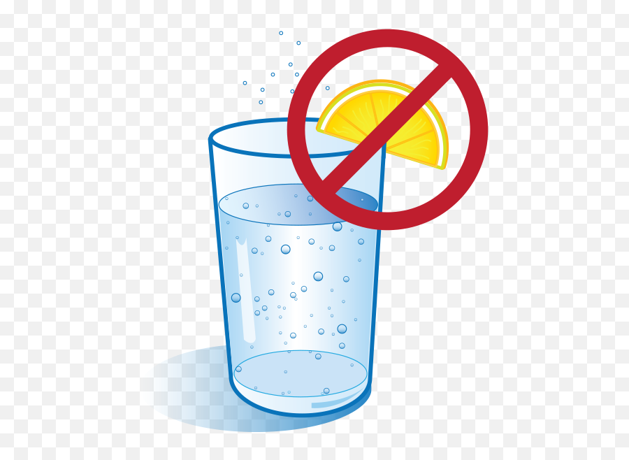 Cartoon Glass Of Sparkling Water With Lemon Slice - Water Fizzy Water Png Emoji,Glass Of Water Clipart