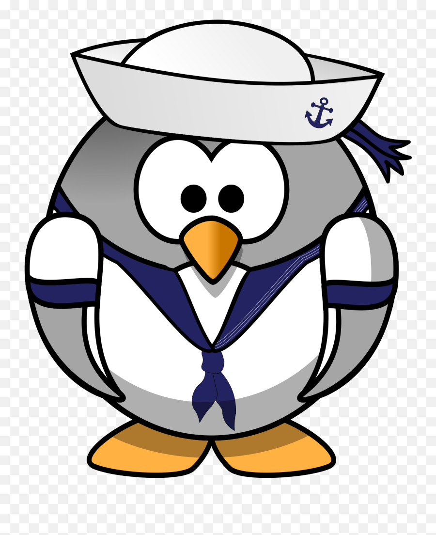 Sailor Penguin Svg Vector Sailor Penguin Clip Art - Svg Clipart Penguin Sailor Emoji,Sailor Clipart