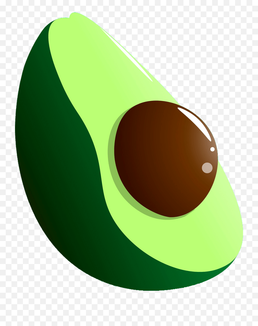 Half Avocado Clipart - Hass Avocado Emoji,Avocado Clipart