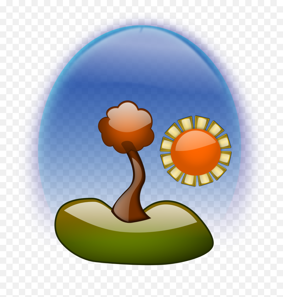Landscape With The Tree Clipart - Clip Art Emoji,Tree Clipart