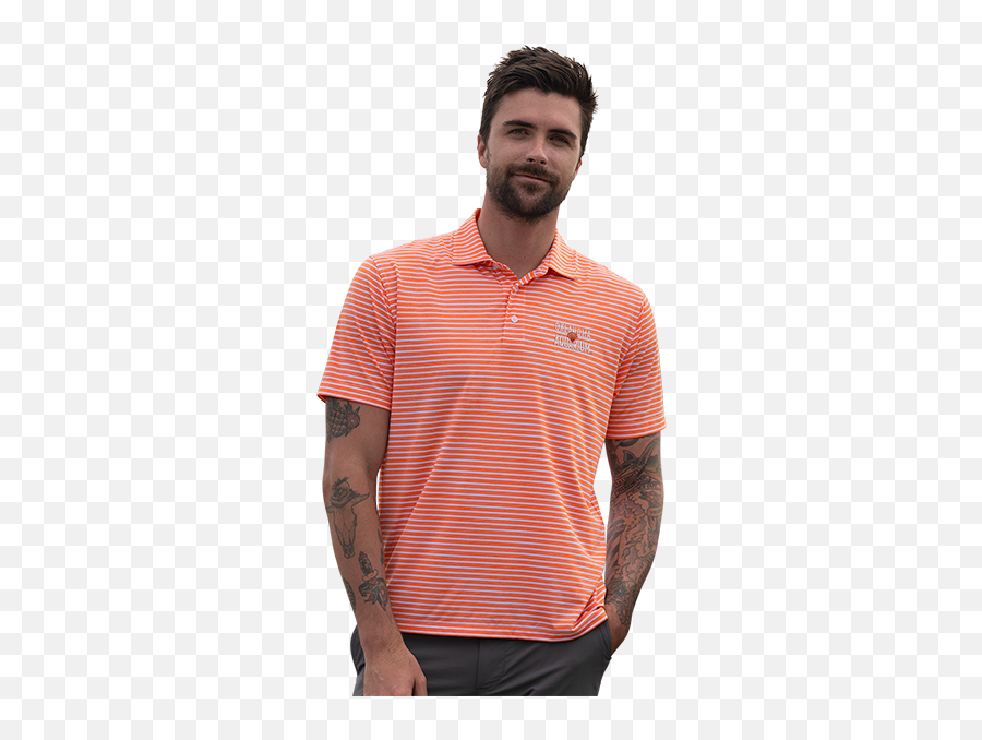 Rivera Polopremium Striped Jersey Golf Shirtvansport Emoji,Polo Shirts With Logo