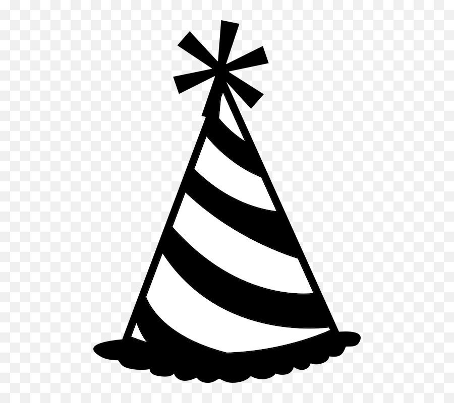 Birthday Hat Black And White Clipart - Clipart Best Emoji,Triangle Clipart Black And White