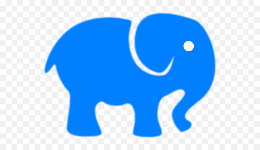 Elephant Baby Blue Clip Art - Baby Elephant Vector Png Blue Elephant Clip Art Emoji,Baby Elephant Clipart
