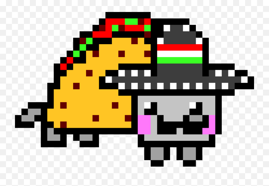 Download Taco Clipart Pixel - Taco Cat Pixel Art Png Image Emoji,Taco Clipart Free