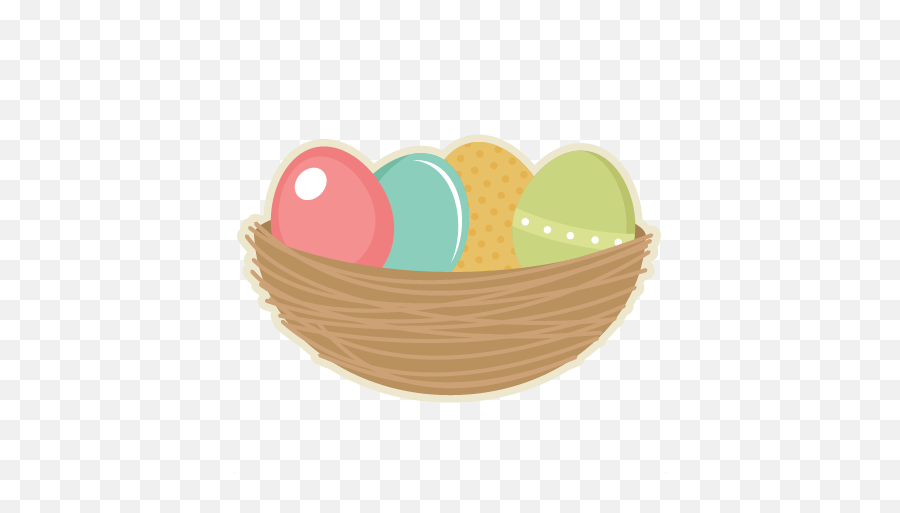 Download Hd Easter Eggs In Nest Svg Cutting Files Easter Egg - Cute Easter Egg Transparent Background Emoji,Nest Clipart