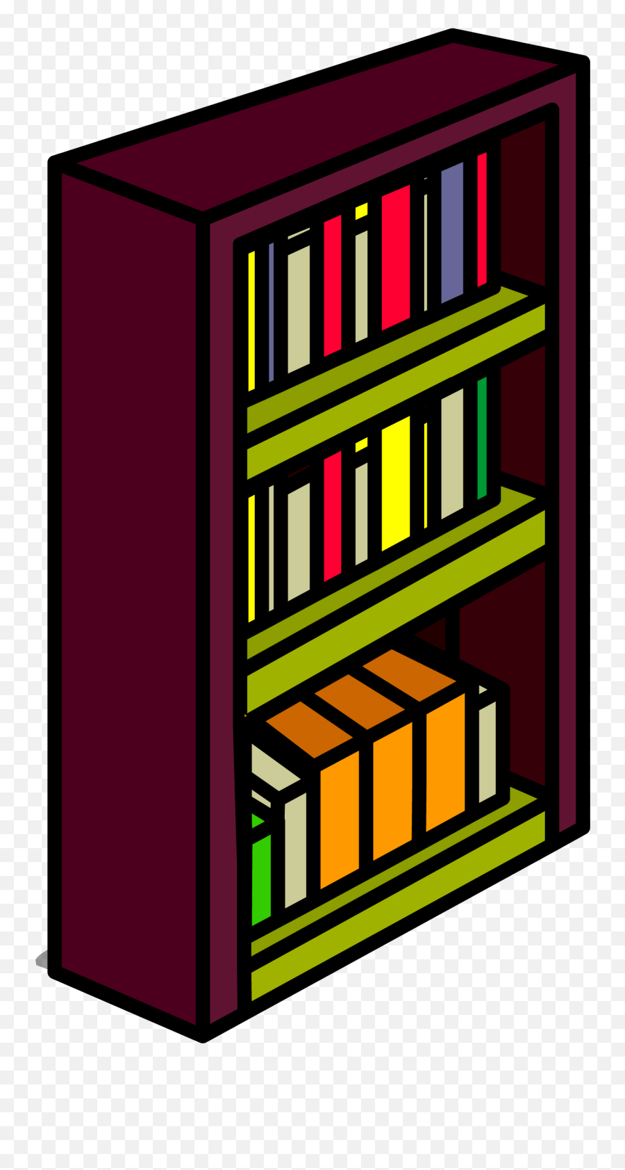 Book Shelf Png Files Clipart - Bookcase Clipart Png Emoji,Bookshelf Clipart