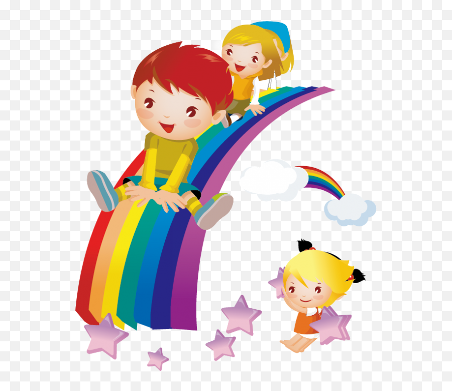 Vector Rainbow Slide Computer File Free Emoji,Slide Clipart
