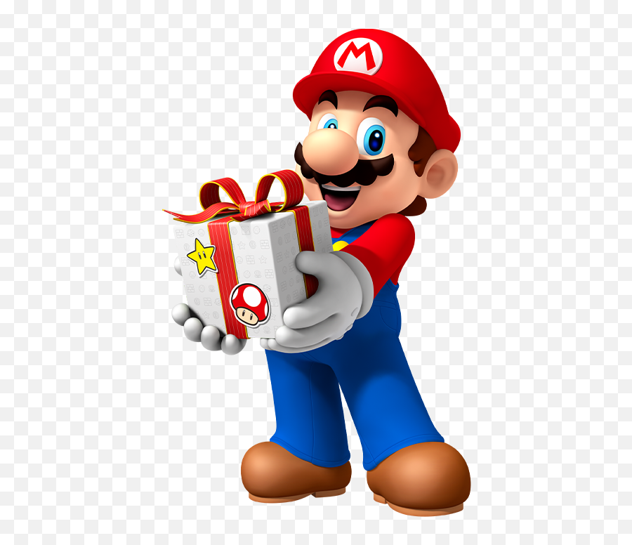Pin By Mary Blanco On Mario And Friends Super Mario Art - Super Mario With Present Emoji,Mario Bros Png