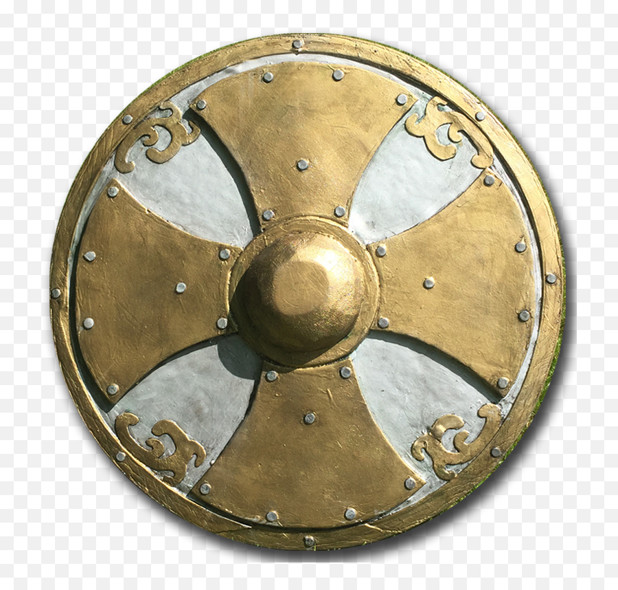 Round Shield Transparent Background Full Size Png Download - Viking Shields Gold And Silver Emoji,Shield Transparent Background