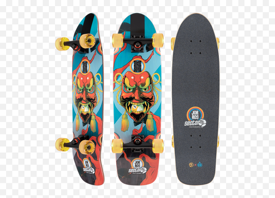 Skateboards Longboards Decks Trucks Wheels Sector 9 - Sector 9 Chop Hop Noh Complete Longboard Emoji,Mini Logo Deck