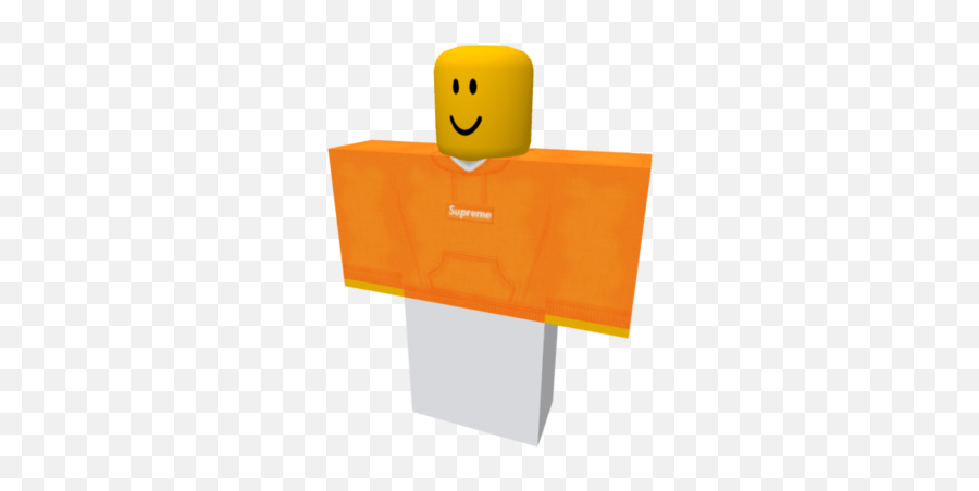 Orange Supreme Box Logo Hoodie - Brick Hill Old Roblox 2006 T Shirt Emoji,Box Logo Hoodie