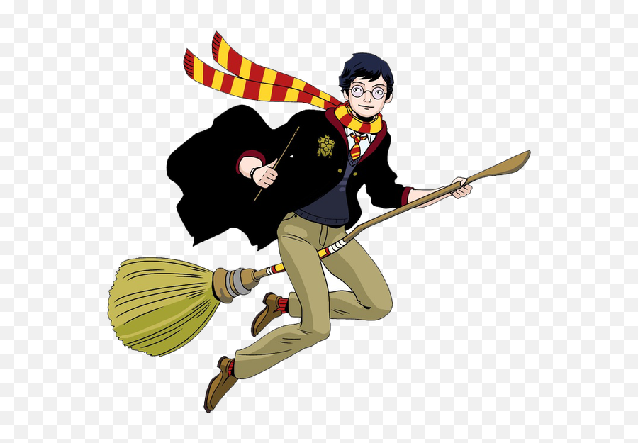 Harry Potter And The Order Of The Phoenix Scratch Clip Art - Harry Potter Flying Broom Clipart Emoji,Harry Potter Broom Clipart