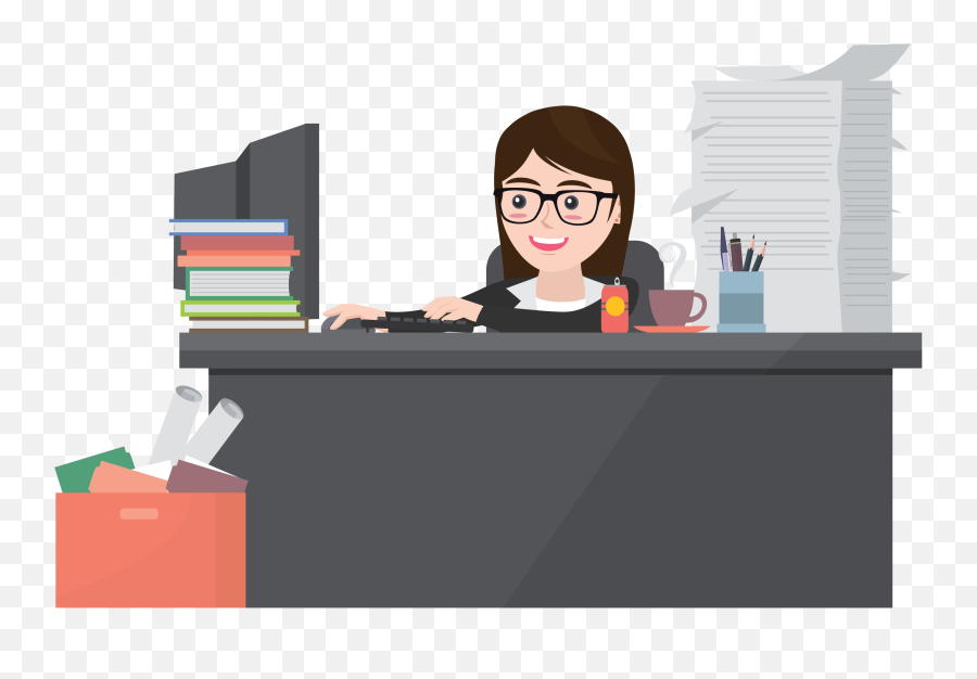 Crazy Clipart Secretary - Clip Art Emoji,Secretary Clipart