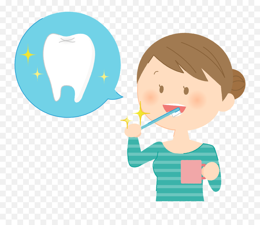 Woman Brushing Teeth Clipart Free Download Transparent Png - Tooth Brushing Emoji,Teeth Clipart