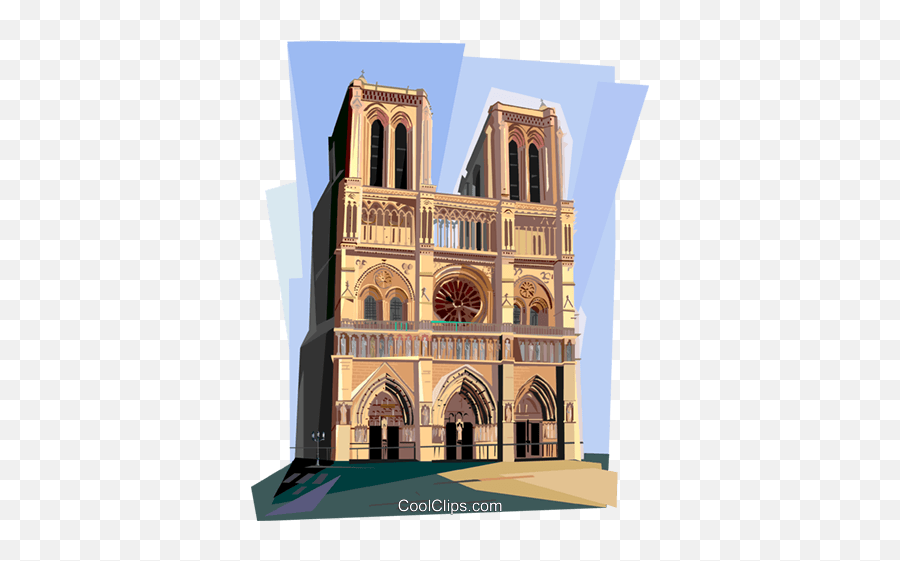 Notre Dame De Paris France Royalty Free Vector Clip Art - Cathédrale De Paris Emoji,France Clipart