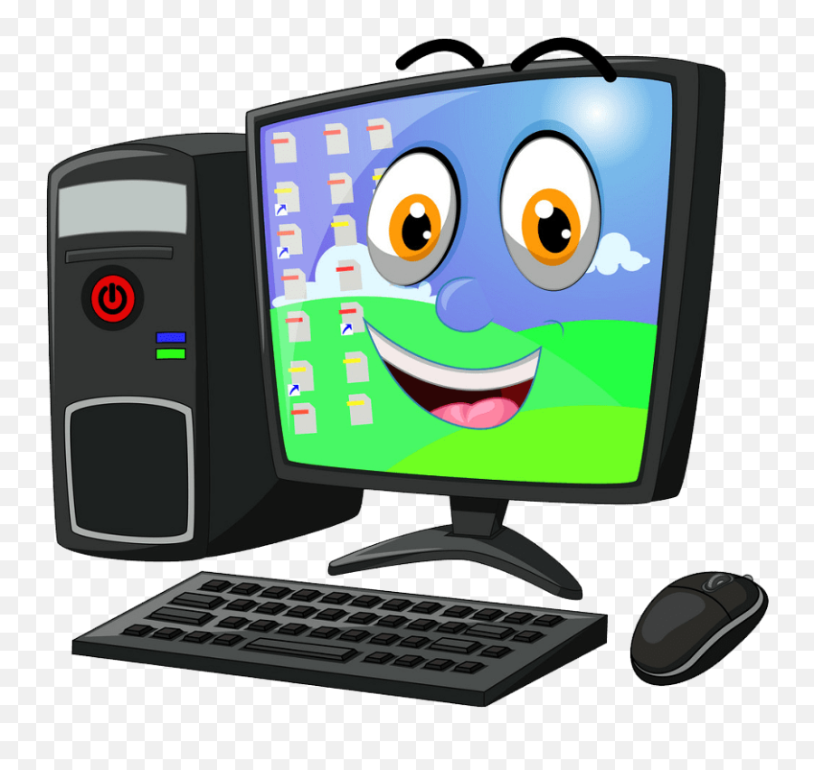 Cartoon Computer Clipart Transparent - Clipart World Emoji,Computadora Png