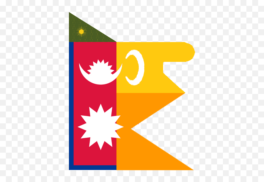 Download Maratha Flag - Flag In The Style Of Nepal Png Image Emoji,Nepal Flag Png