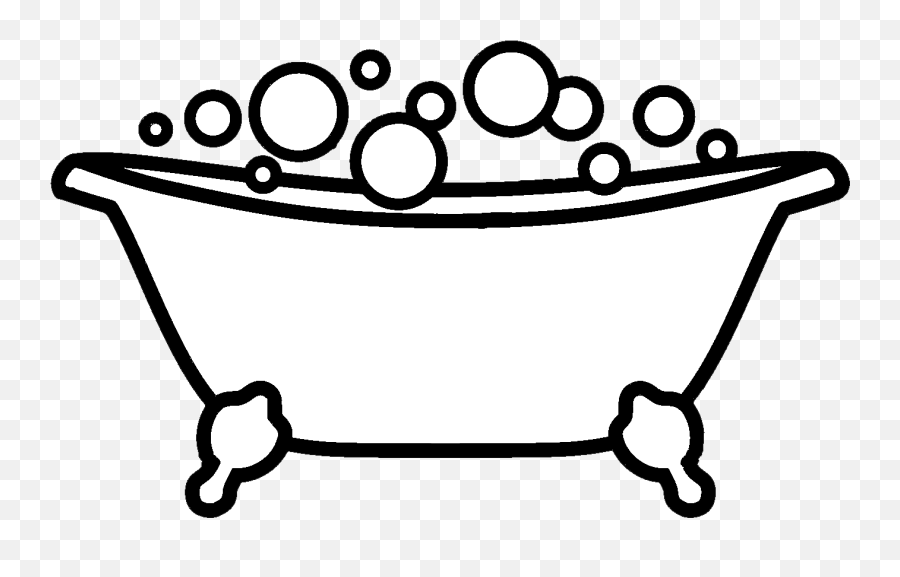 Vector Transparent Cartoon - Transparent Tub Clipart Black And White Emoji,Bath Clipart