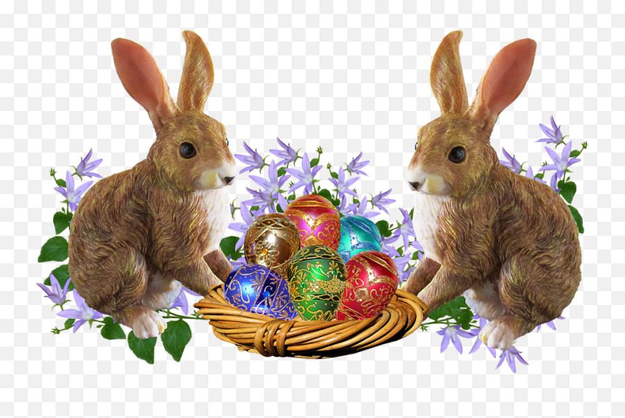 Easter Basket Bunny Png Transparent Images - Easter Eggs In Easter Egg Bunny Png Emoji,Easter Basket Clipart