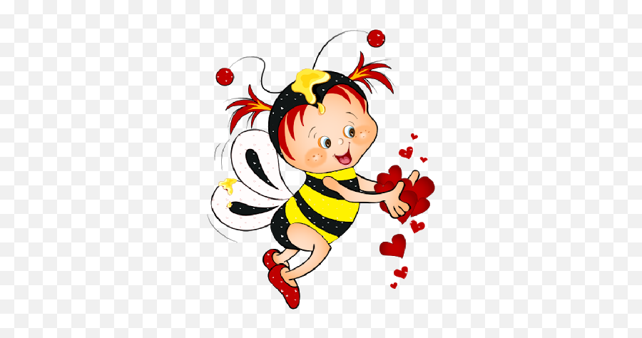 Cute Love Bees - Honey Bee Free Images Clip Art Bee Happy Valentines Day Bees Clip Art Emoji,Bees Clipart