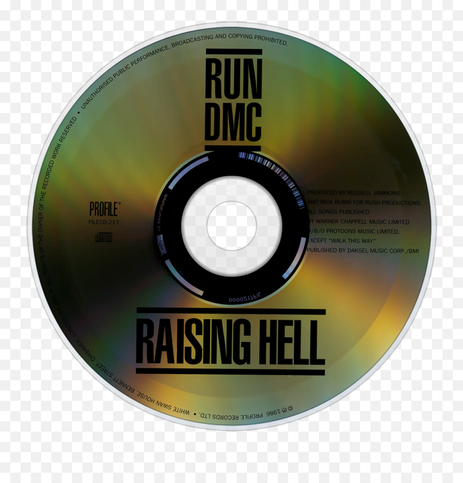 Filerun Dmc - Raising Hell Albumcd Profile Recordsuk Optical Disc Emoji,Run Dmc Logo