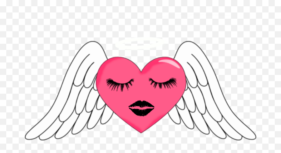 Angel Wing Pink Heart With Halo Png - Clipart Best Clipart Girly Emoji,Halo Png