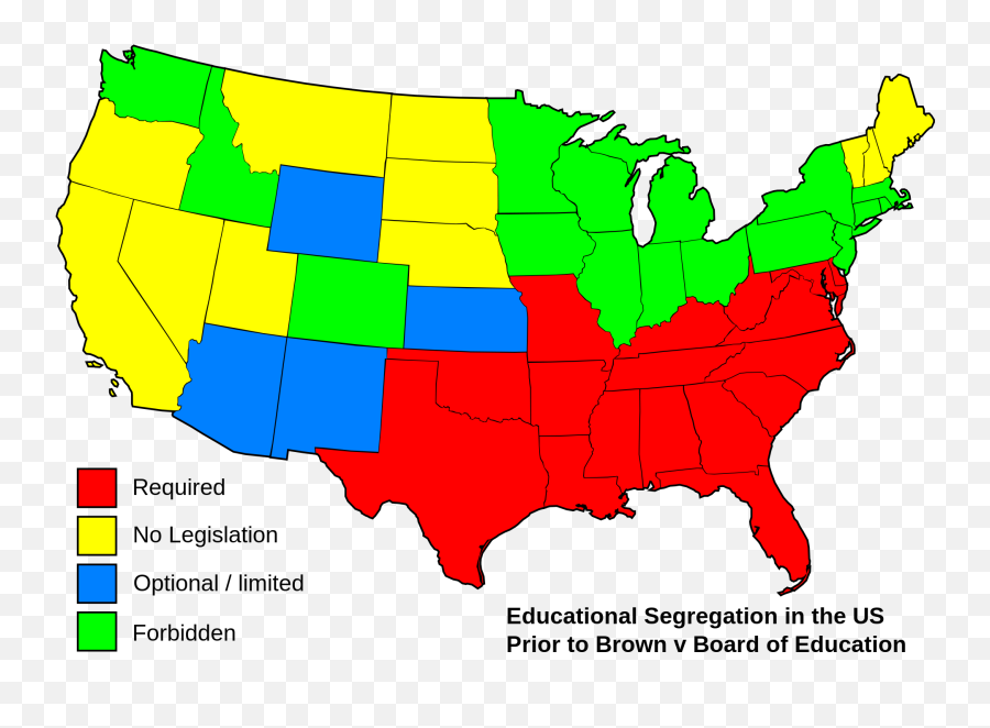 Education Road Map Clipart - Educational Segregation In The Us Prior To Brown V Board Of Education Emoji,Laws Clipart