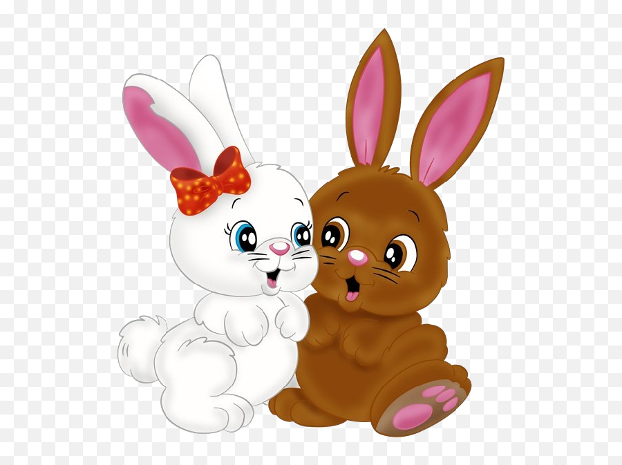 Cute Bunny Rabbits Cartoon Transparent Cartoon - Jingfm Cartoon Rabbit And Bunny Emoji,Peep Clipart