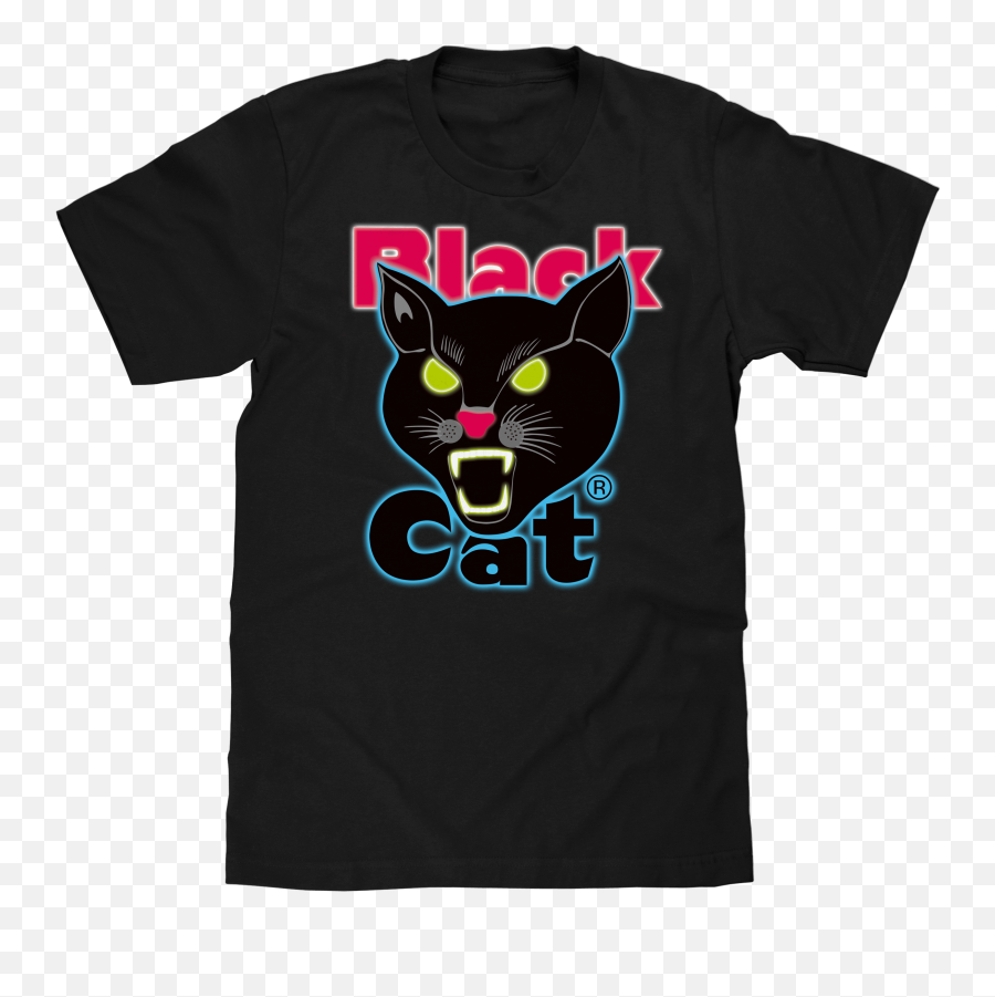 Black Cat Neon Logo T - Shirt Official Black Cat Threads Unisex Emoji,Neon Logo