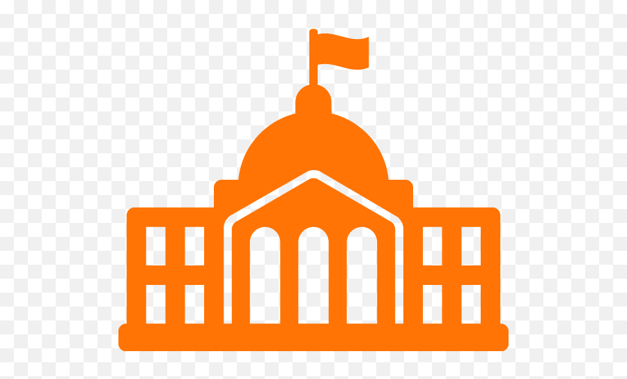 Government Images Clip Art Orange Building Flag - Government Government Clipart No Background Emoji,Building Clipart