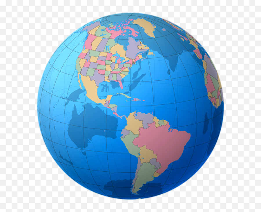 Globe Png Images Free Download - Globe South America Png Emoji,World Map Cliparts