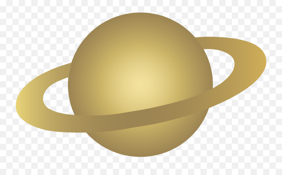 Saturn Simple Beige Ringed Alien Planet - Clipart Planet No Background Emoji,Planet Clipart
