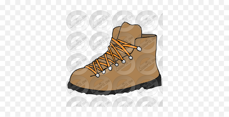 Hiking Boot Outline For Classroom - Hiking Shoe Emoji,Hiking Clipart